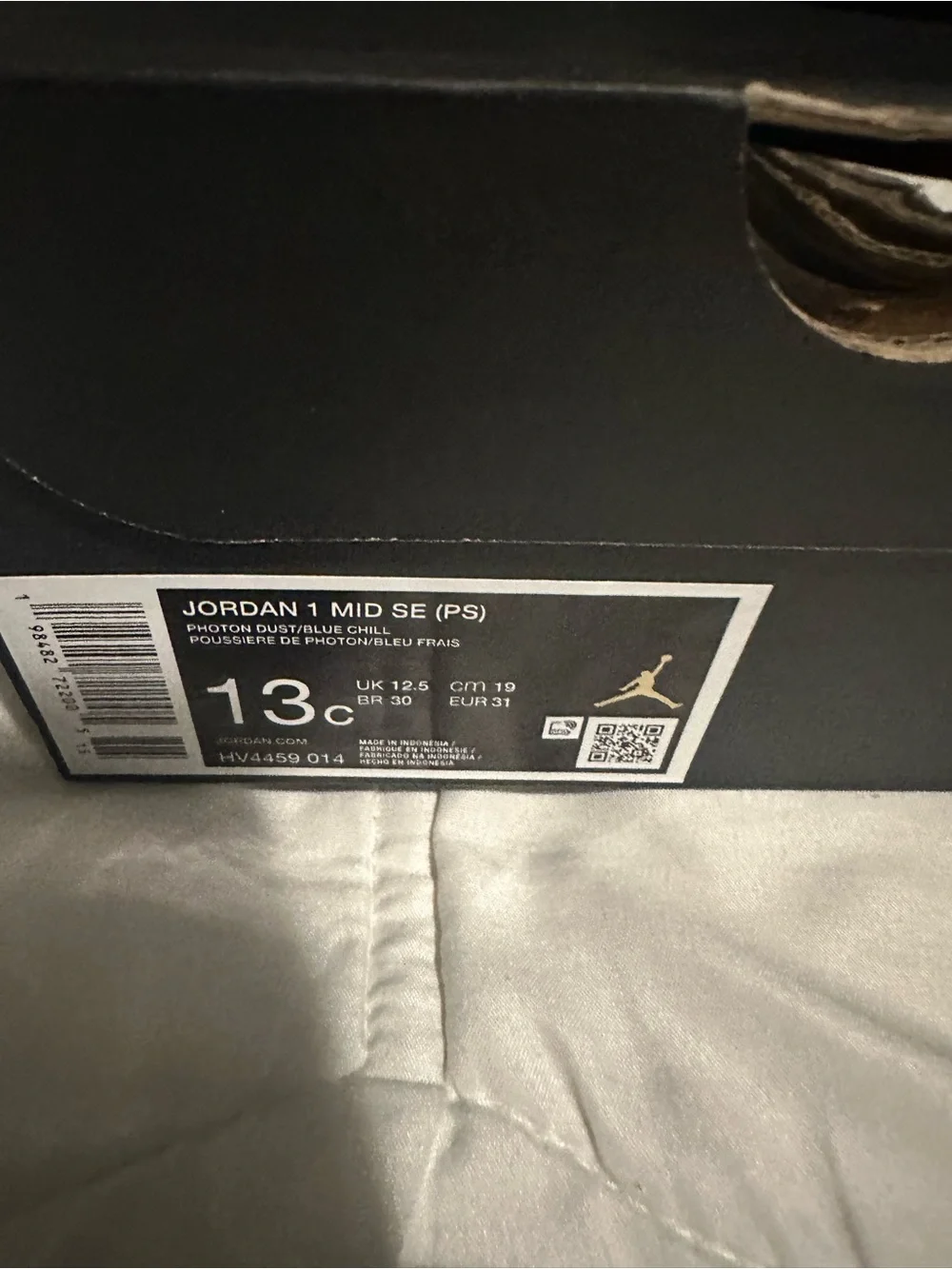 Jordan Kids Silver and Gray High-Top Sneakers